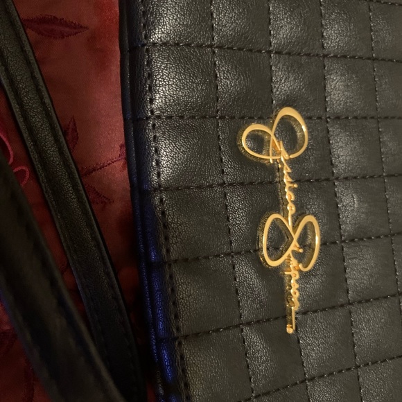 Jessica Simpson Scrap Black & Gold Fold Over Clutch-like Bag-Cute! - Picture 13 of 13